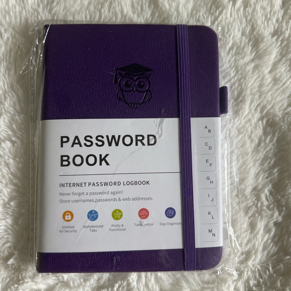 Purple Password Book A-Z Internet Password Logbook